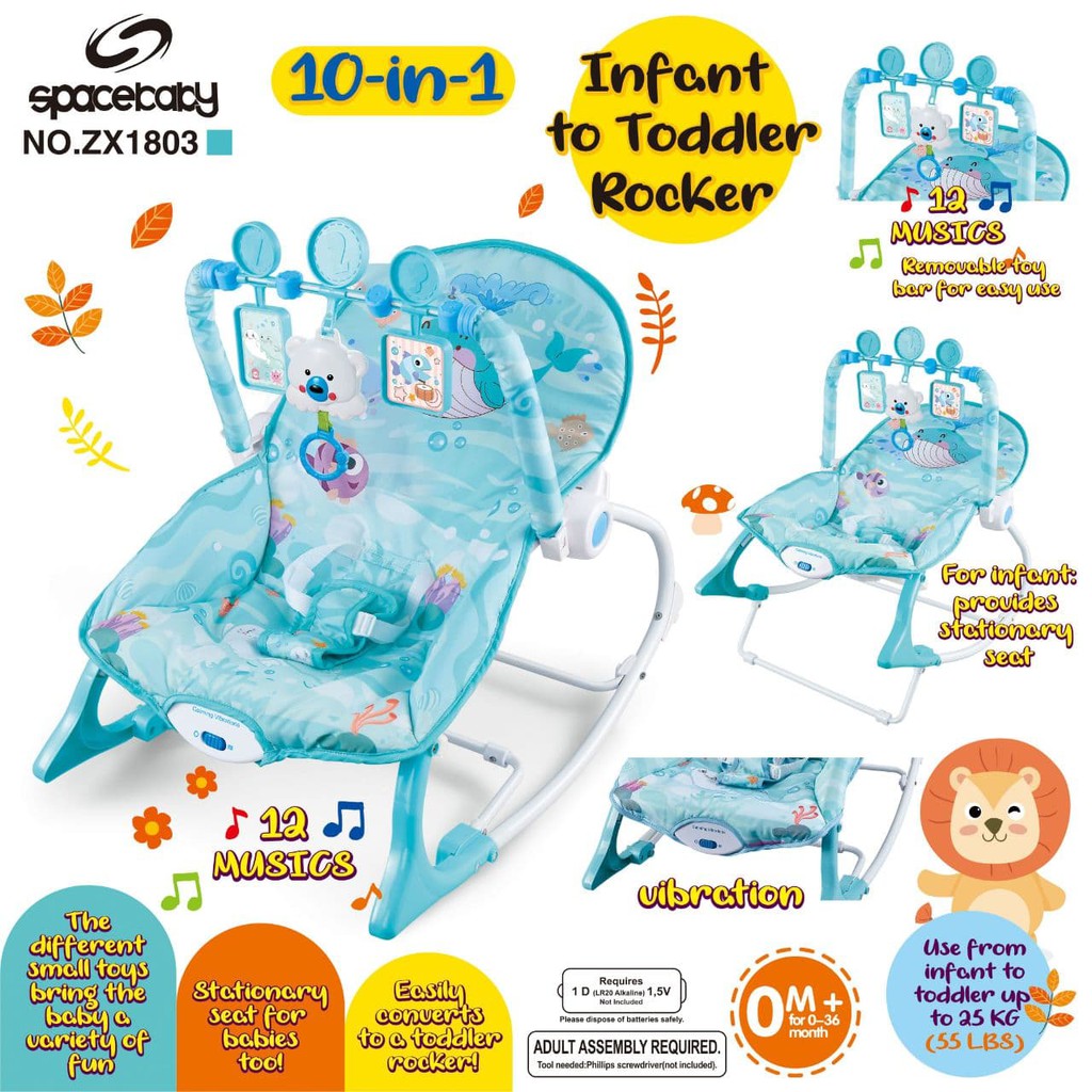 Jual BABY BOUNCER BAYI SPACEBBAY ZX1803 025kg TODDLER ROCKER BOUNCER