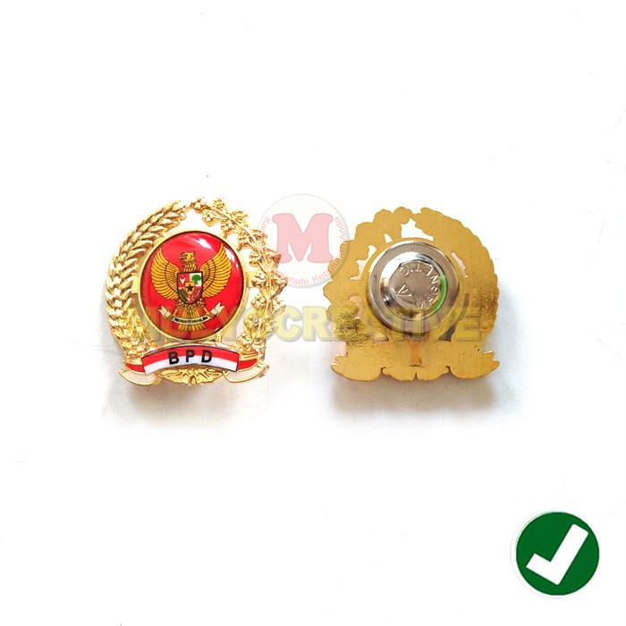 Jual Pin BPD Garuda Model Padi Dan Kapas Lencana BPD Pengait Magnet ...