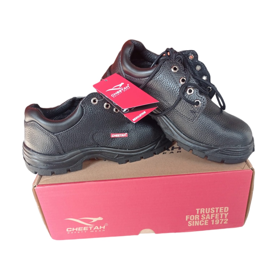 Jual SEPATU SAFETY SHOES CHEETAH 3002H TALI HITAM | Shopee Indonesia