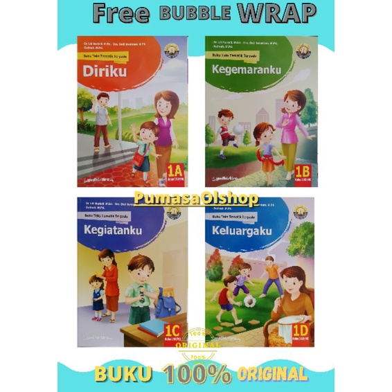 Jual BUKU TEKS TEMATIK TERPADU UNTUK SD/MI KELAS 1 TEMA 1A.1B.1C.1D ...