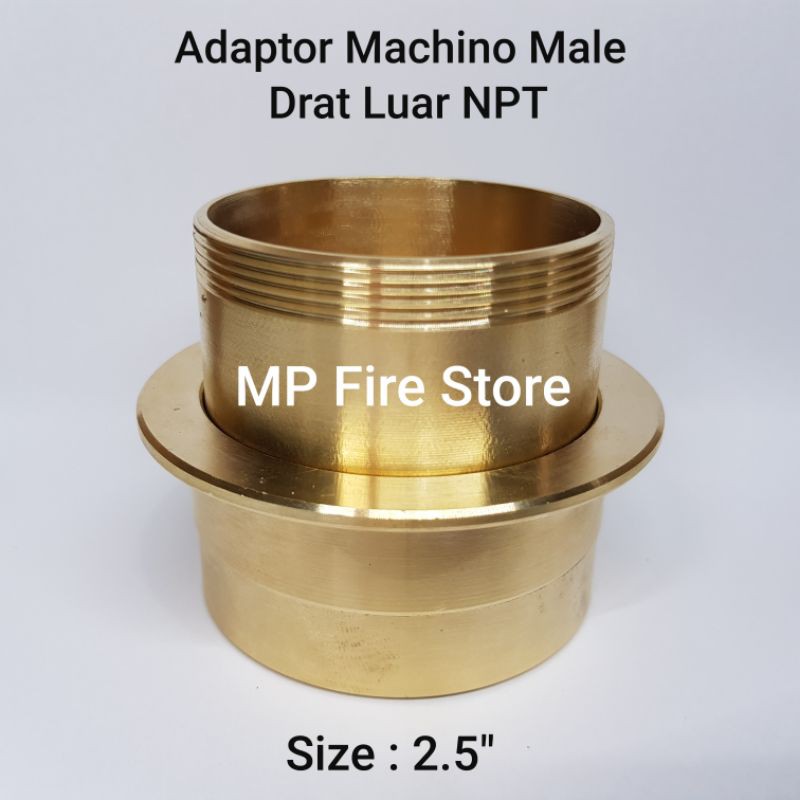 Jual Adaptor Pemadam Machino Male Cowok 2.5 In Drat Luar NPT Hydrant ...