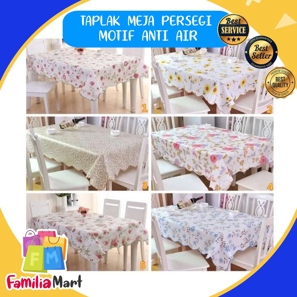 Jual Big Size Taplak Meja Makan Kotak Persegi Anti Air Alas Pvc Square Tables Clothes 4563