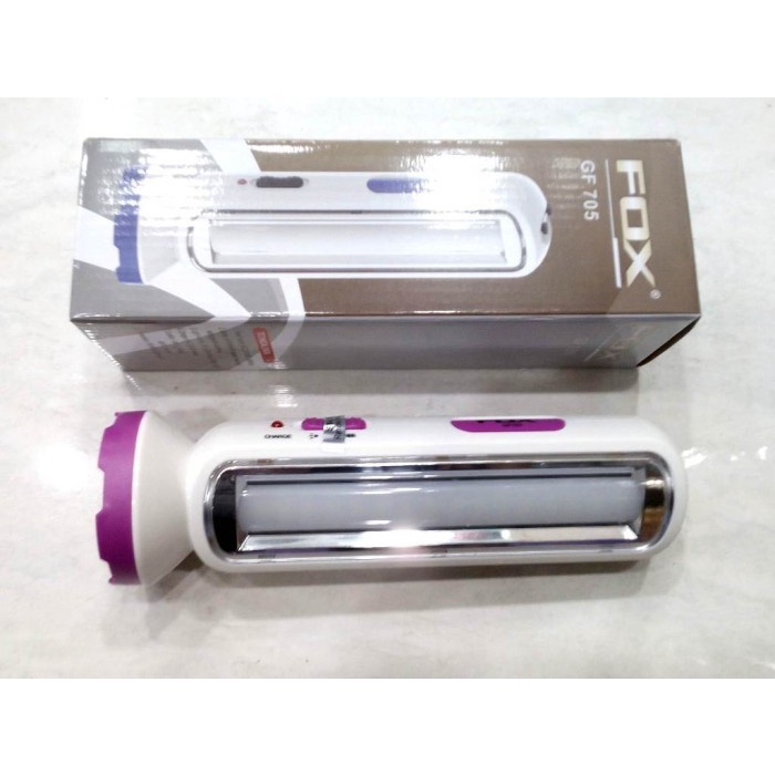 Jual SINTE FOX Emergency + Senter GE-705 Lampu Charge LED Isi Ulang ...