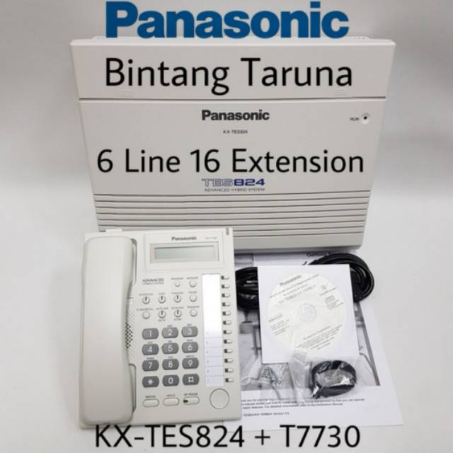 Jual Pabx Panasonic KX-TES824 + Telepon KX-T7730 (6 Line 16 Ext ...