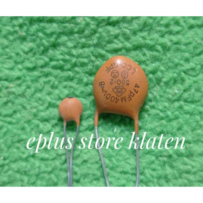 Jual kapasitor keramik coklat 47pf 400v capacitor npo high voltage hv ...