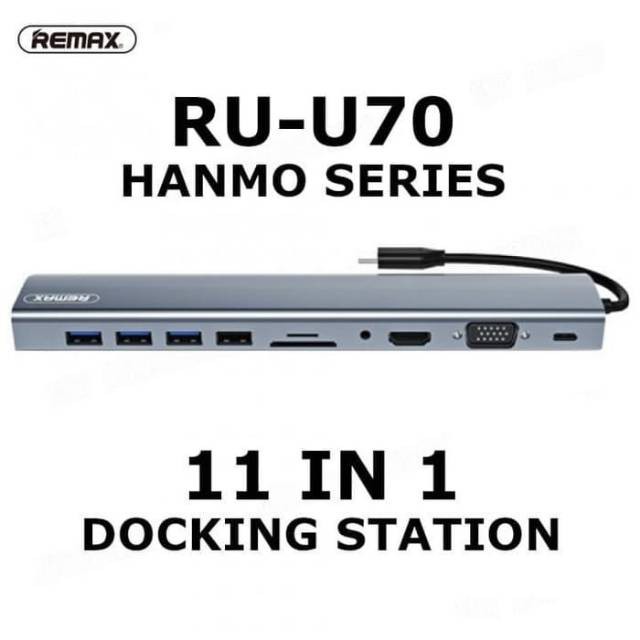 Jual REMAX Hanmo Series Docking Station USB HUB RU-U70 (Eleven In One ...