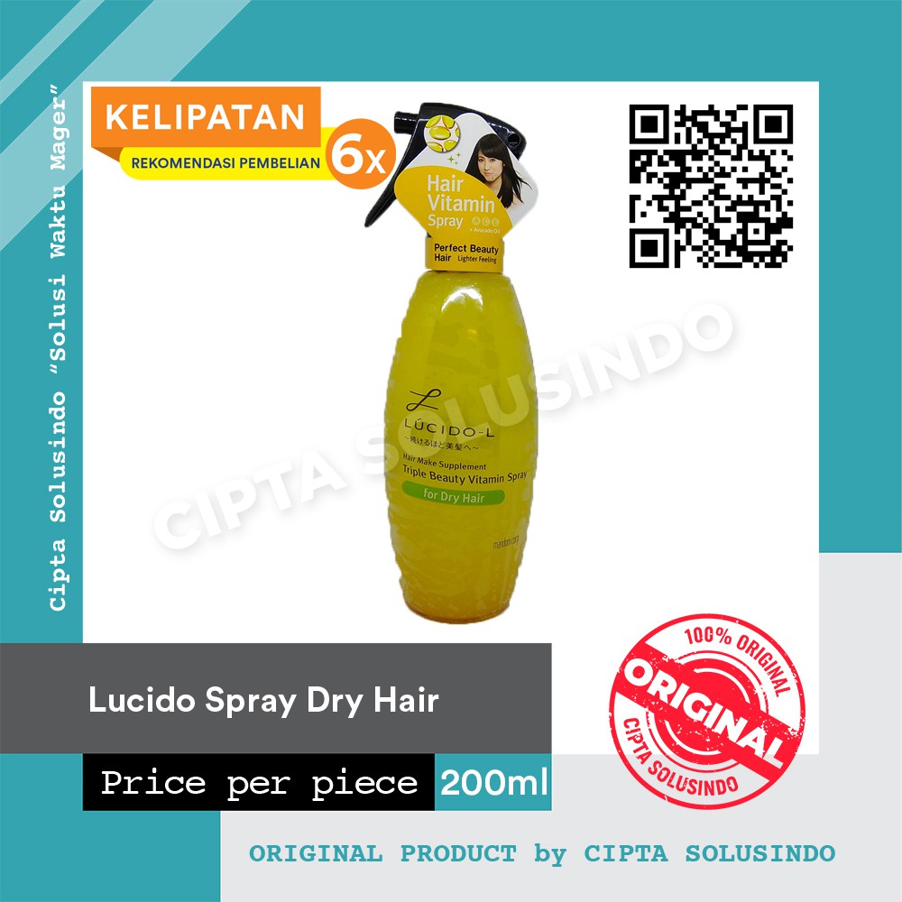 Jual Vitamin Rambut Lucido-L Spray Untuk Rambut Kering 200ml | Shopee ...