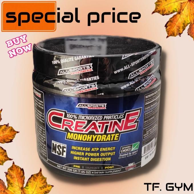 Jual ORIGINAL !!! Creatine Monohydrate Allsport 200 Gram Repack ...