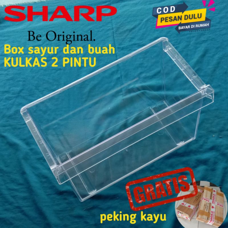 Jual Rak Kulkas Box Sayur Dan Buah Kulkas Sharp 2 Pintu Type Sj237mg Dp Terbaru Original 8629