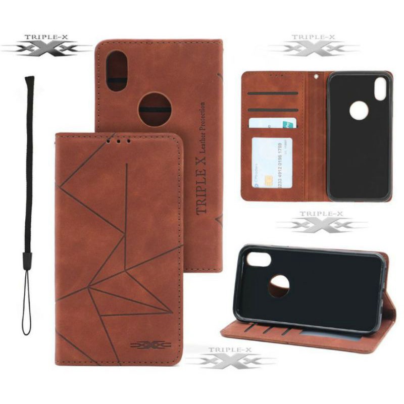 Jual Triple X Flip Cover Leather Case Walet Vivo V15 Pro V17 Pro