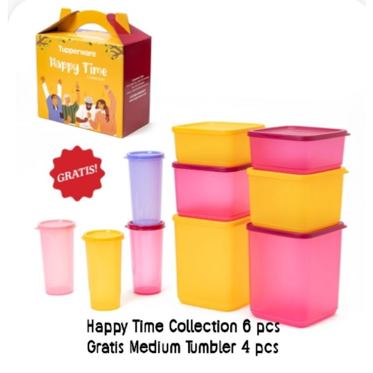 Jual Tupperware Happy Time Collection 6 pcs Gratis Tanpa Tumbler ...