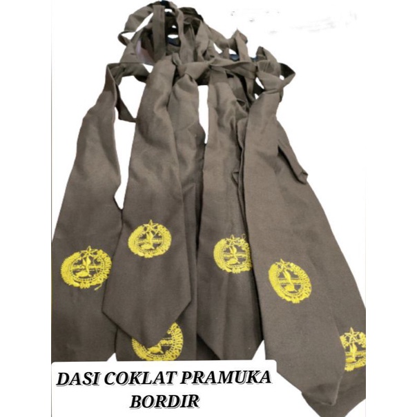 Jual Dasi Pramuka Coklat Bordir Tunas Perekat Shopee Indonesia