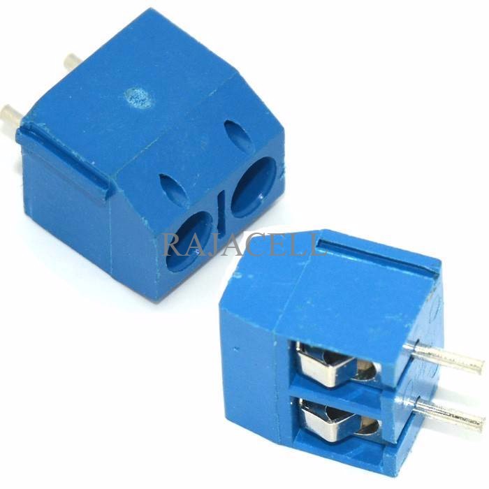 Jual Terminal Block Biru 2pin Screw Connector pitch 5.0mm 250V 16A ...