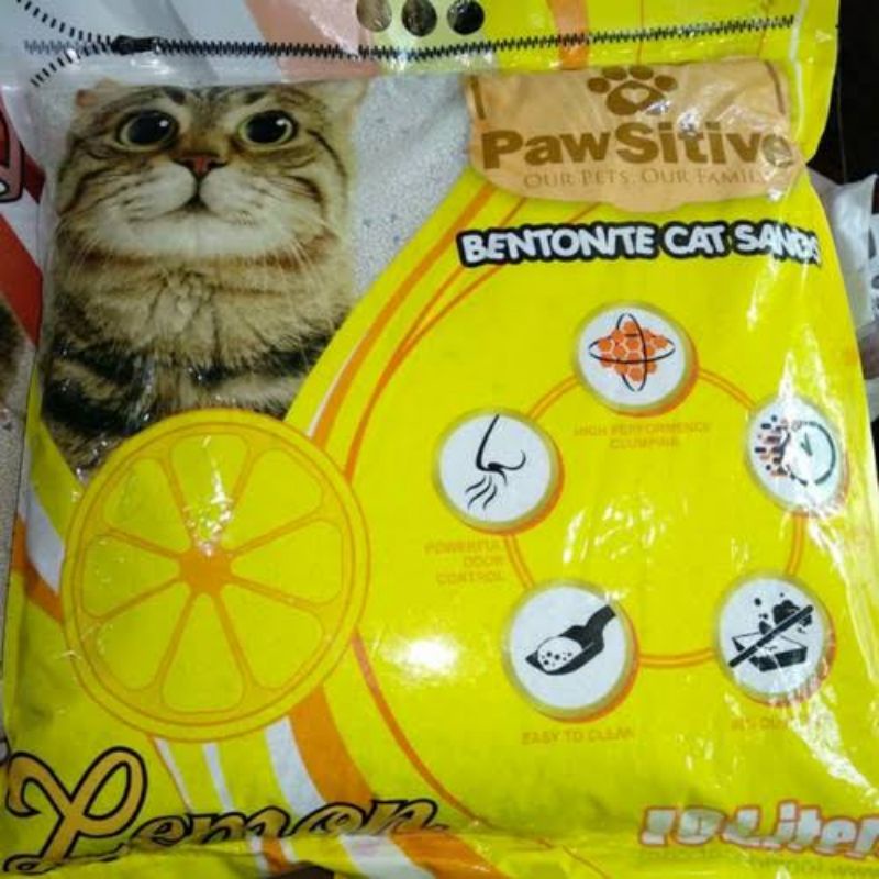 Jual PASIR KUCING PAWSITIVE WANGI DAN MENGGUMPAL 10 LT 8KG (8000 GRAM ...