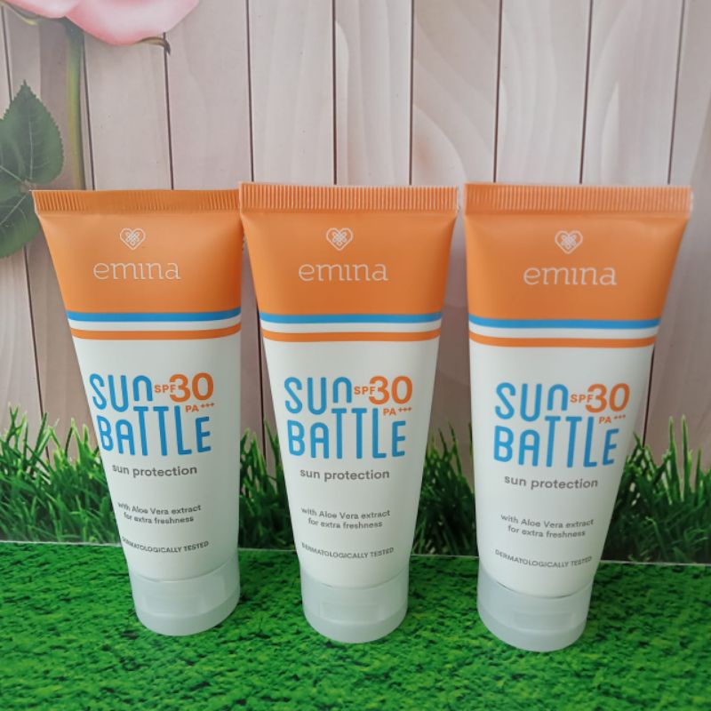 Jual EMINA SUN PROTECTION SPF 30/SUNBLOCK EMINA / SANBLOK WAJAH SUNSCREEN Emina sunskrin emina