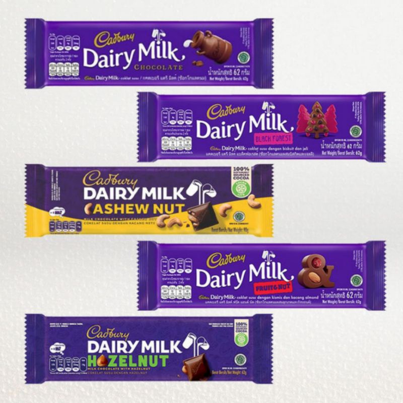 Jual Dairy Milk Chocolate Hazelnut 62 g Shopee Indonesia