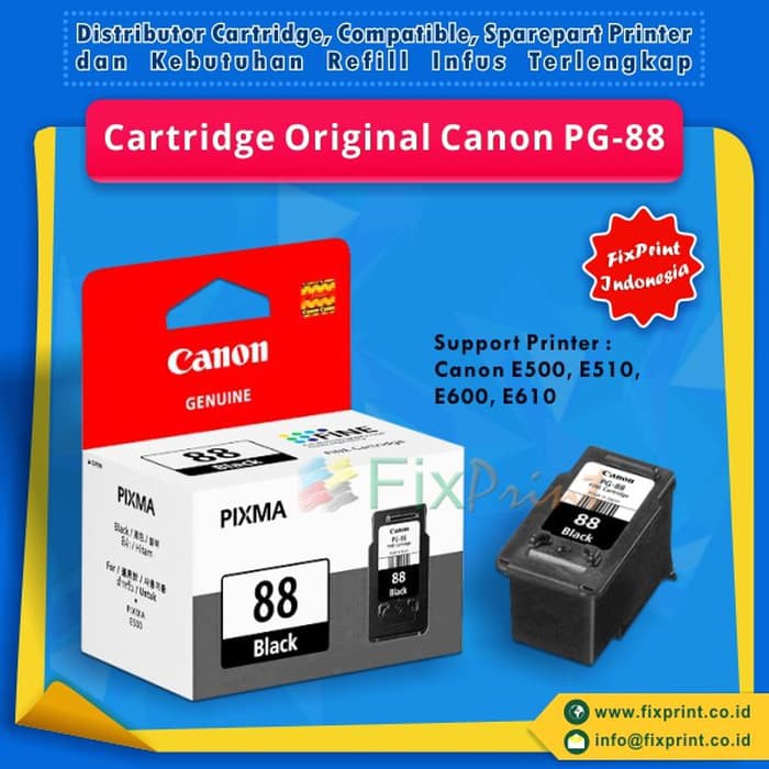 Jual Cartridge Canon PG88 PG88 Ori Printer Canon E500 E510 E600 E610