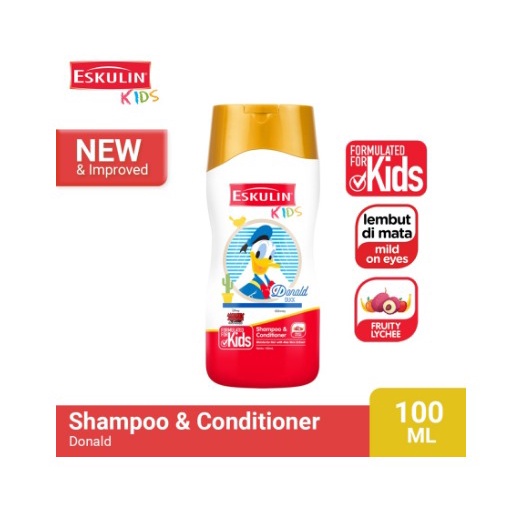 Jual Eskulin Kids Shampoo & Conditioner Donald Botol 100 Ml | Shopee ...