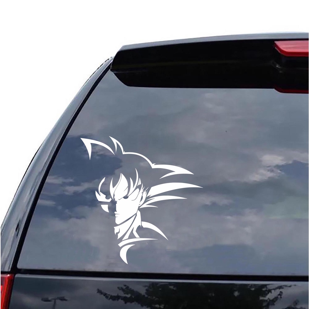 Jual Sticker Mobil Cutting Vinyl Reflektif Wajah Goku Dragon Ball