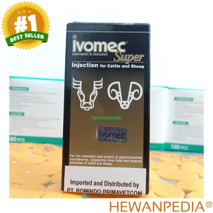 Jual IVOMEC SUPER injection 50 ml - Merial - Obat kutu Parasit Cacing ...