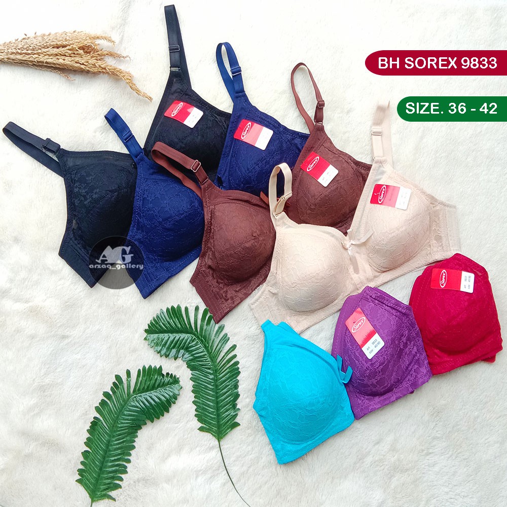 Jual BH Sorex 9833 - Bra Sorex Tanpa Busa Tanpa Kawat Cup Besar