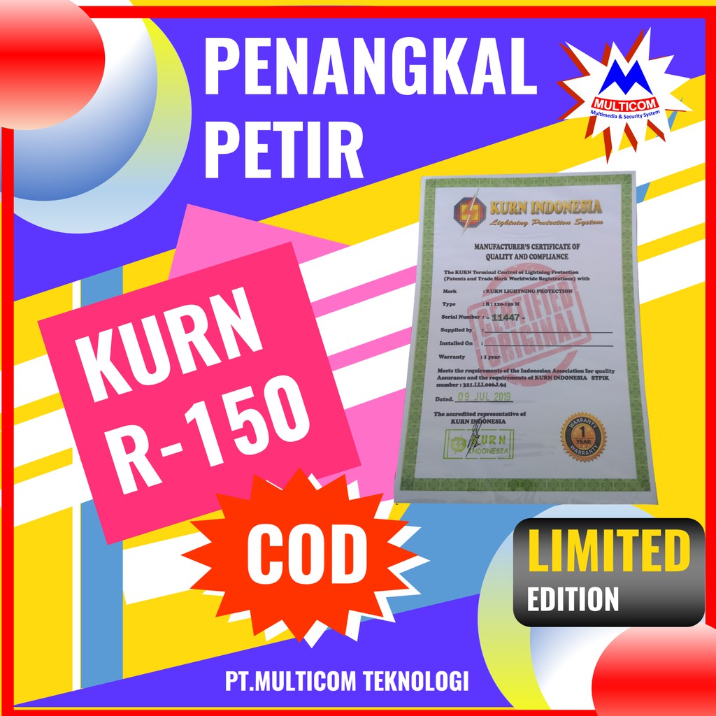 Jual Penangkal Petir KURN R120M-R150M,R60M-R80M,R30M-R40M/Multicom ...