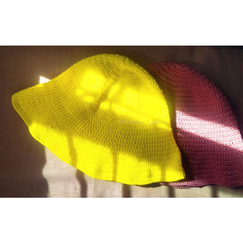 Jual Topi Cewek Bucket Hat Rajut Handmade Custom | Shopee Indonesia