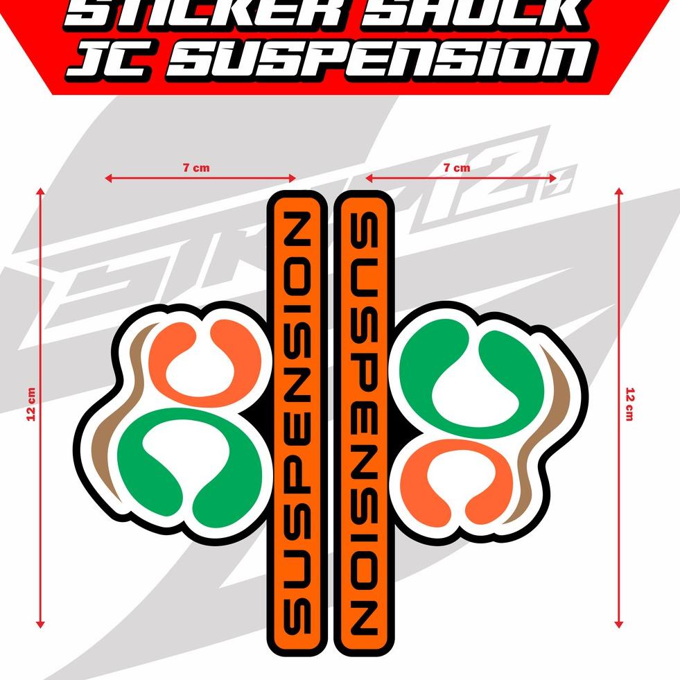 Jual E7D3 STICKER SHOCK DEPAN JC SUSPENSION SHOCK UP SIDE N SHOCK TELE ...