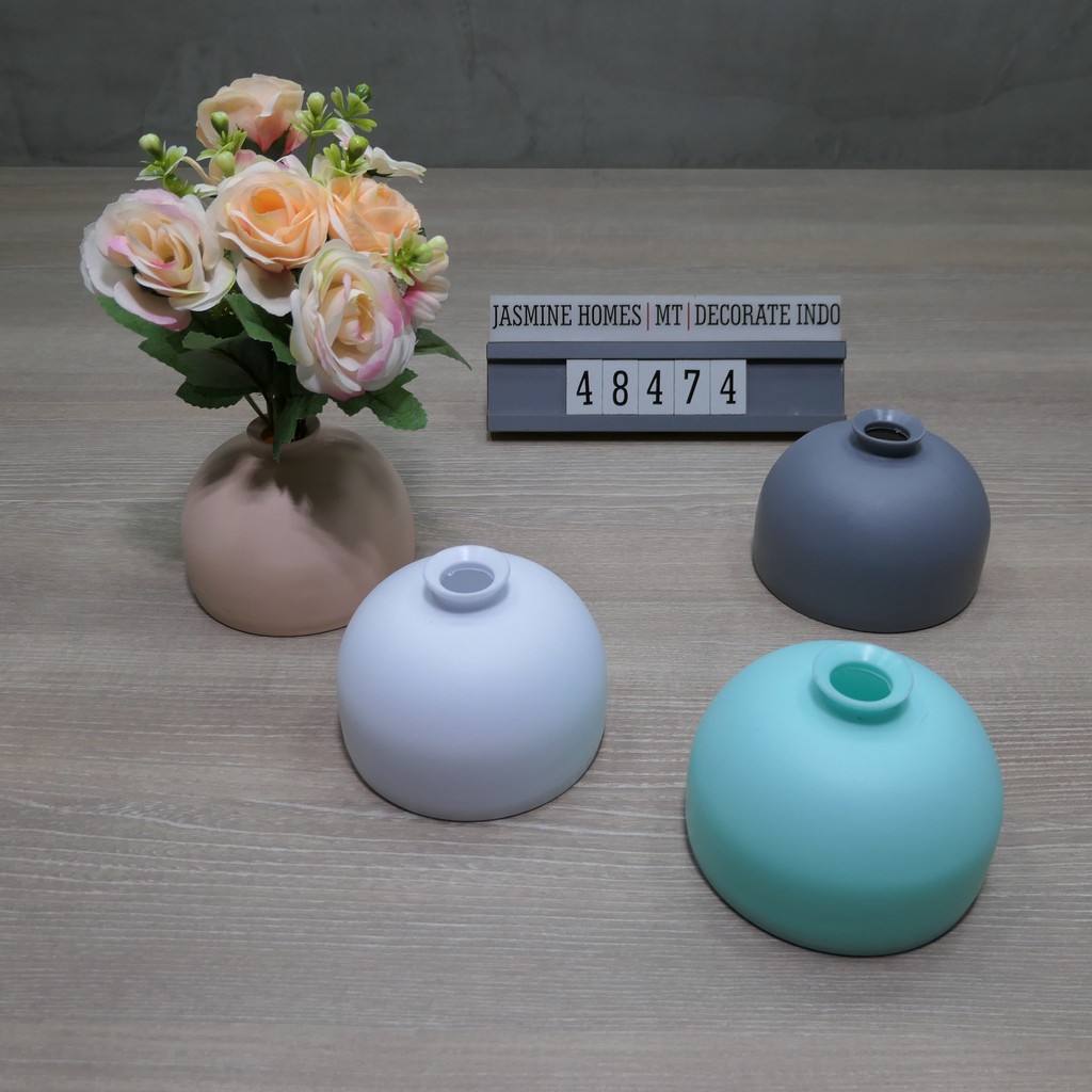 Jual Vase Bunga Bulat Ceper Pot Plastik Meja 48474 | Shopee Indonesia
