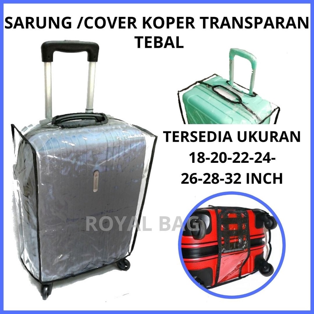 hvad som helst Landmand Eller enten Jual Cover Koper / Plastik / Sarung / Pelindung / Penutup Koper Luggage  Travel Bag mika transparant Ukuran 18, 20 , 22, 24 , 26, 28, 32 Inchi  Transparan Tebal Bening Murah dan Anti Air | Shopee Indonesia