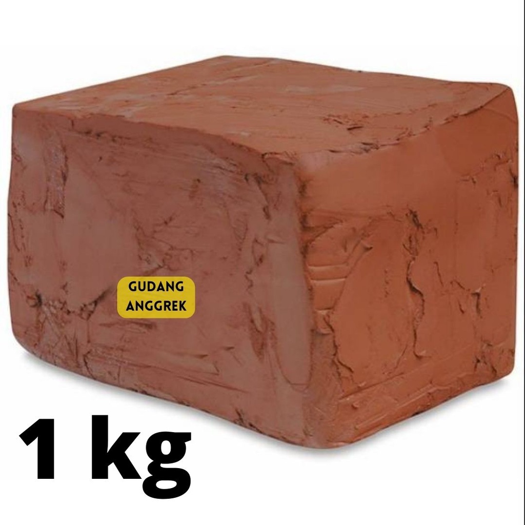 tanah liat merah murni asli kemasan 1kg