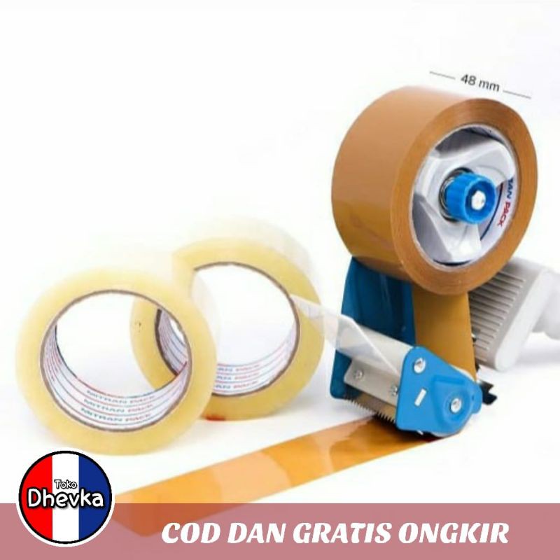 Jual 1 Slop isi 6 Roll Lakban Mitran Pack Bening dan Coklat Ukuran 48mm ...