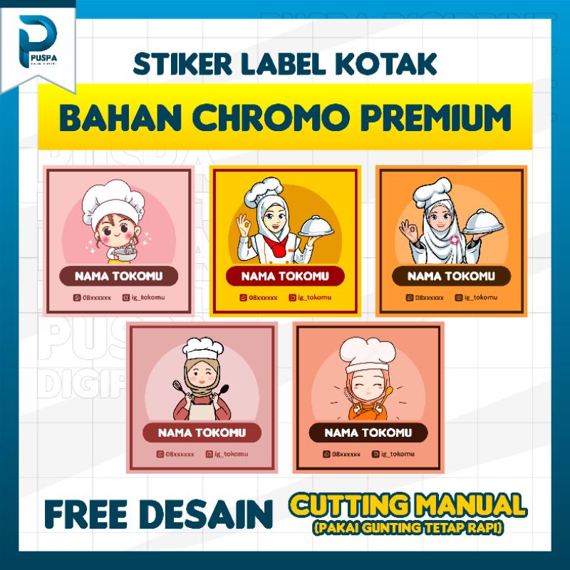 Jual STIKER LABEL MAKANAN/SNACK/CEMILAN MURAH (Cutting Manual Pakai ...