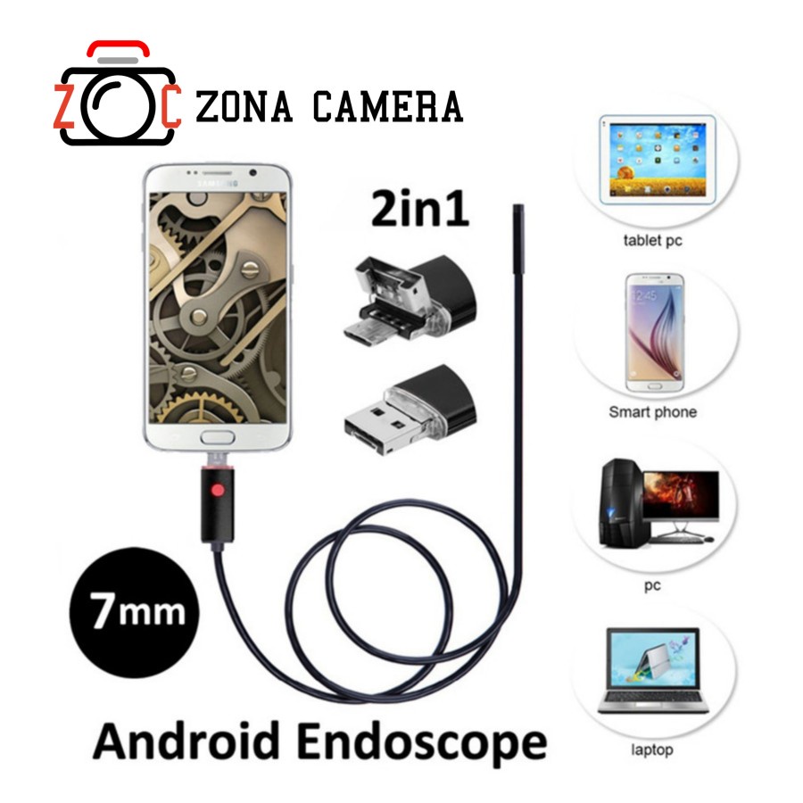 Jual USB Android Endoscope Kamera OTG Waterproof HD Lensa 7mm Camera ...