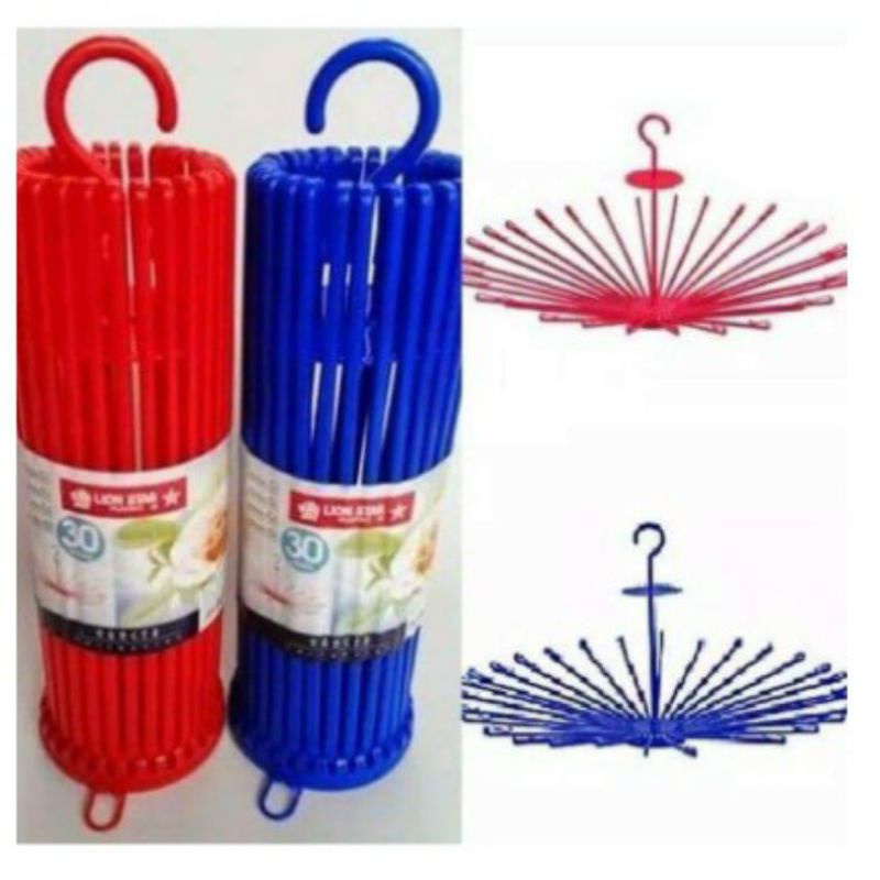 Jual Folding hanger lion star 30 stik / Jemuran baju lion star Shopee Indonesia