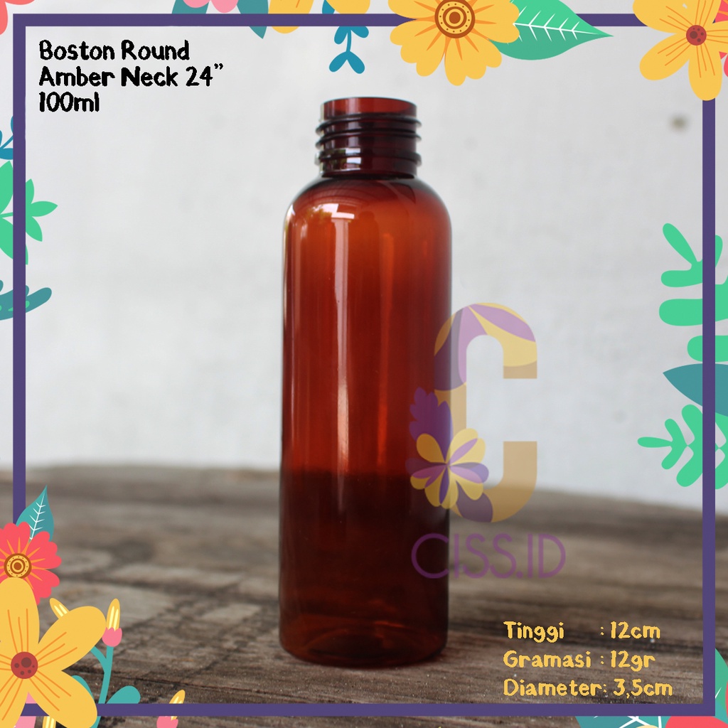 Jual BOTOL PLASTIK BR 100ML COKLAT AMBER N 24 TANPA TUTUP KEMASAN BOTOL ...