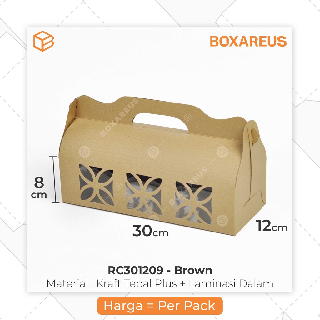 Jual Dus Roti Bakar Packaging Roll Cake Box Bolu Gulung Kue Lapis ...