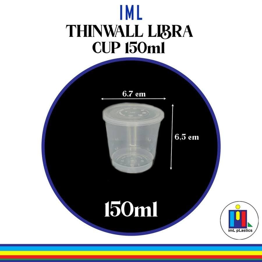 Jual THINWALL LIBRA CUP PUDING MINI SAMBAL AGAR AGAR 150ml 1 Set