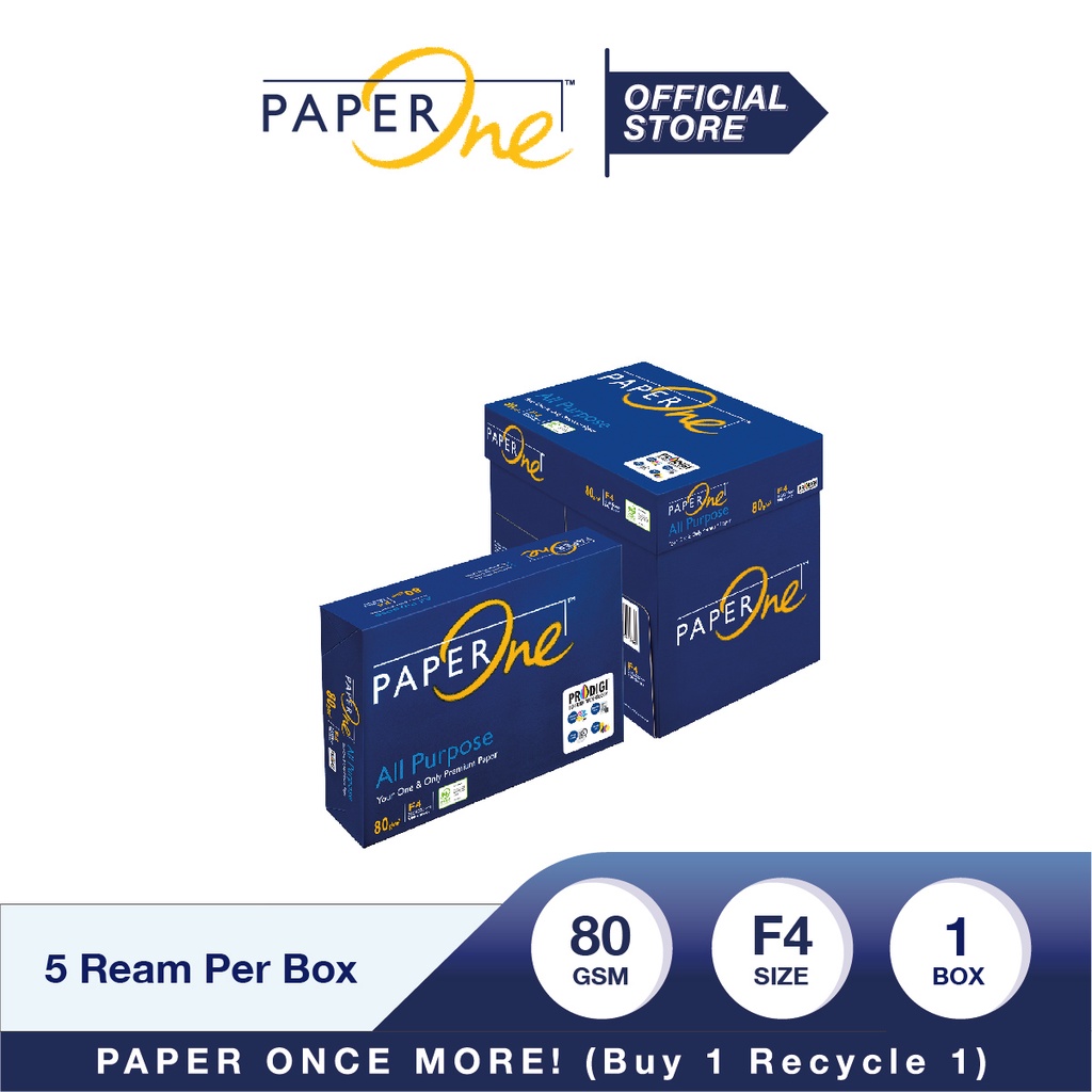 PaperOne Kertas F4 80gr All Purpose 1 Box (2500 lembar) Kertas HVS F4 Kertas Fotocopy (3)