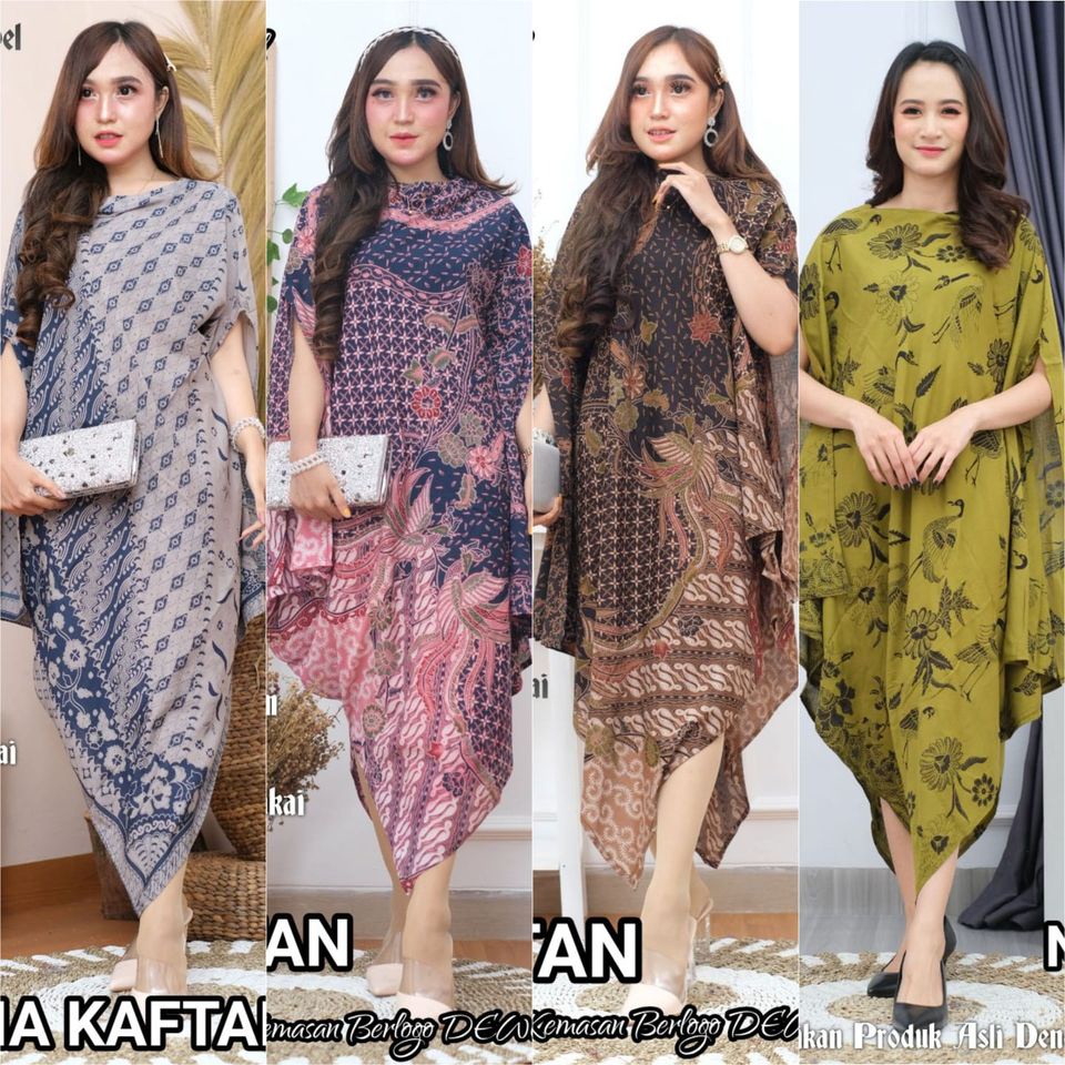 Jual Kaftan Batik Neena By Dewo / Dress Batik Solo / Baju kondangan ...