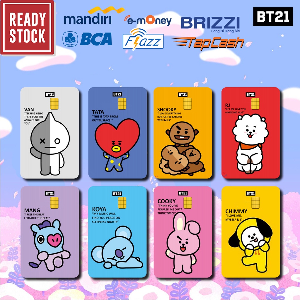 Jual BTS ARMY BT21 EDITION Emoney Mandiri Flazz BCA gen 2 Brizzi ...