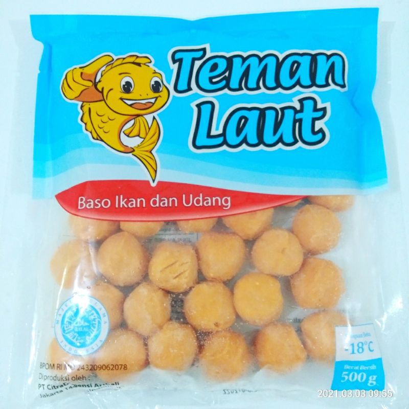 Jual Bakso Ikan Dan Udang Teman Laut 500 Gram Shopee Indonesia