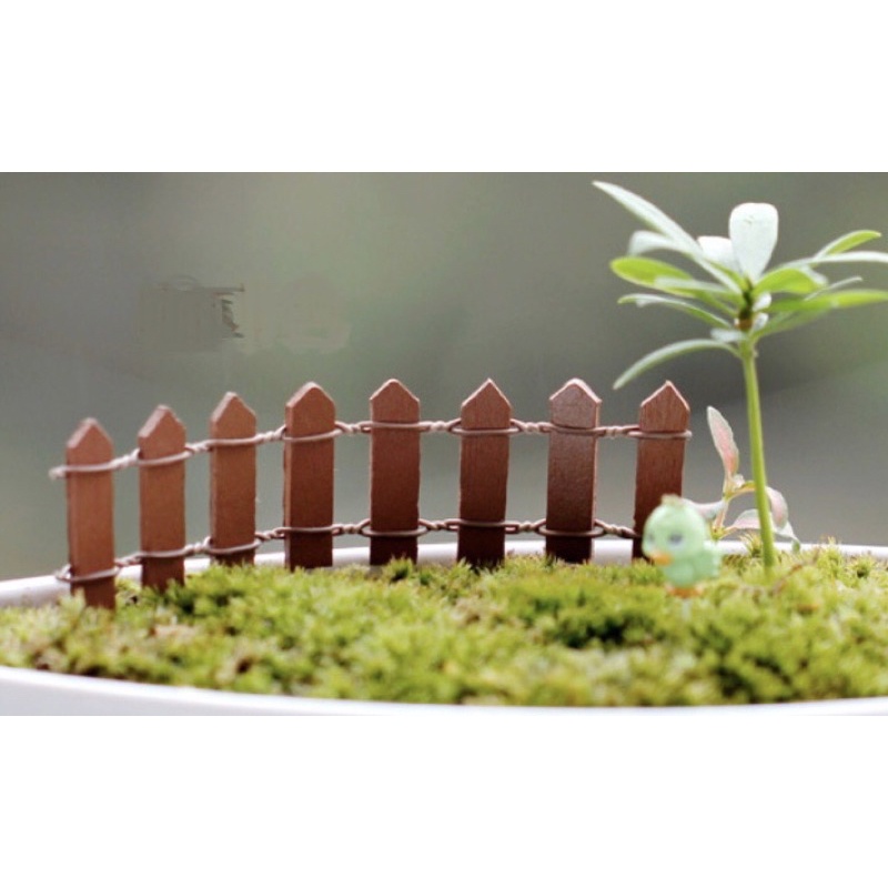 Jual miniatur pagar kayu warna warni utk terrarium, diorama, maket, art