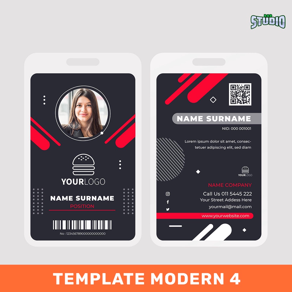 Jual Id Card Custom Design Depan Belakang | Shopee Indonesia