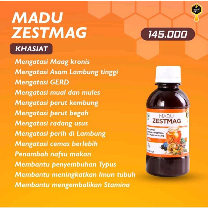 Jual Madu Zestmag Maag Asam Lambung Gerd Obat Herbal Madu Zeat Mag Magh ...