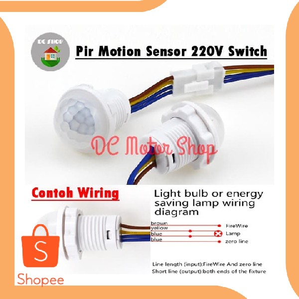 Jual Jual accessories Saklar Otomatis Sensor Gerak PIR Motion Sensor ...