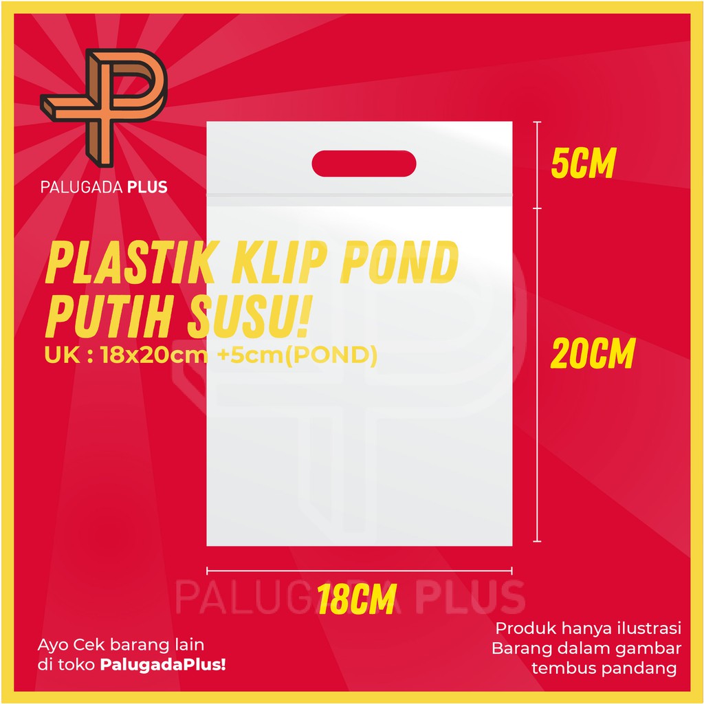 Jual Plastik Klip Pond Putih Susu 18x20cm 5cm Pond 100pcs Pack