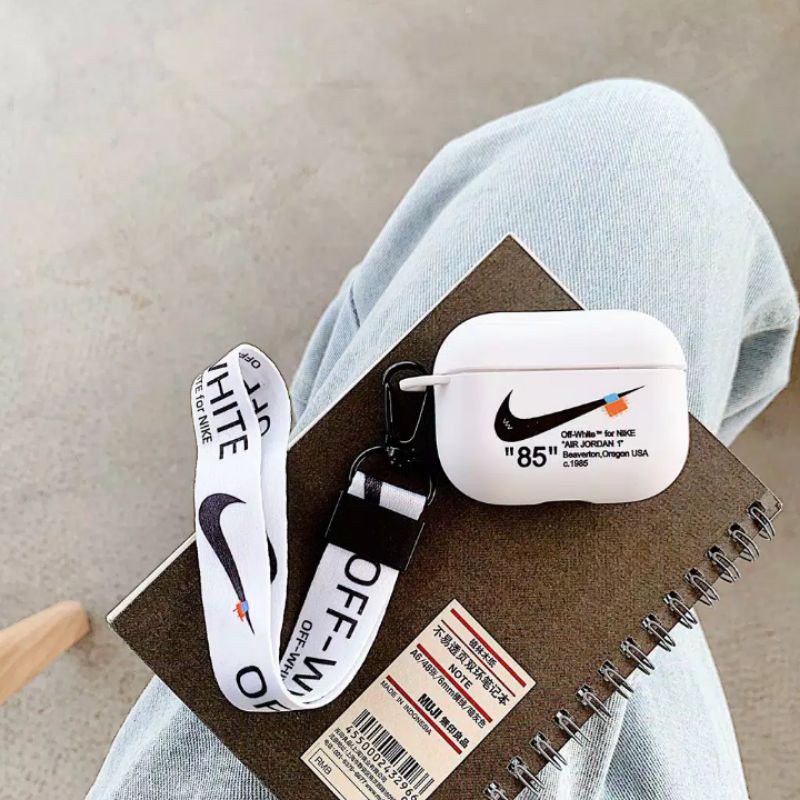 Jual Silicone Airpods 1 / 2 / 3 / Pro Case Off White Nike AJ Air Jordan ...