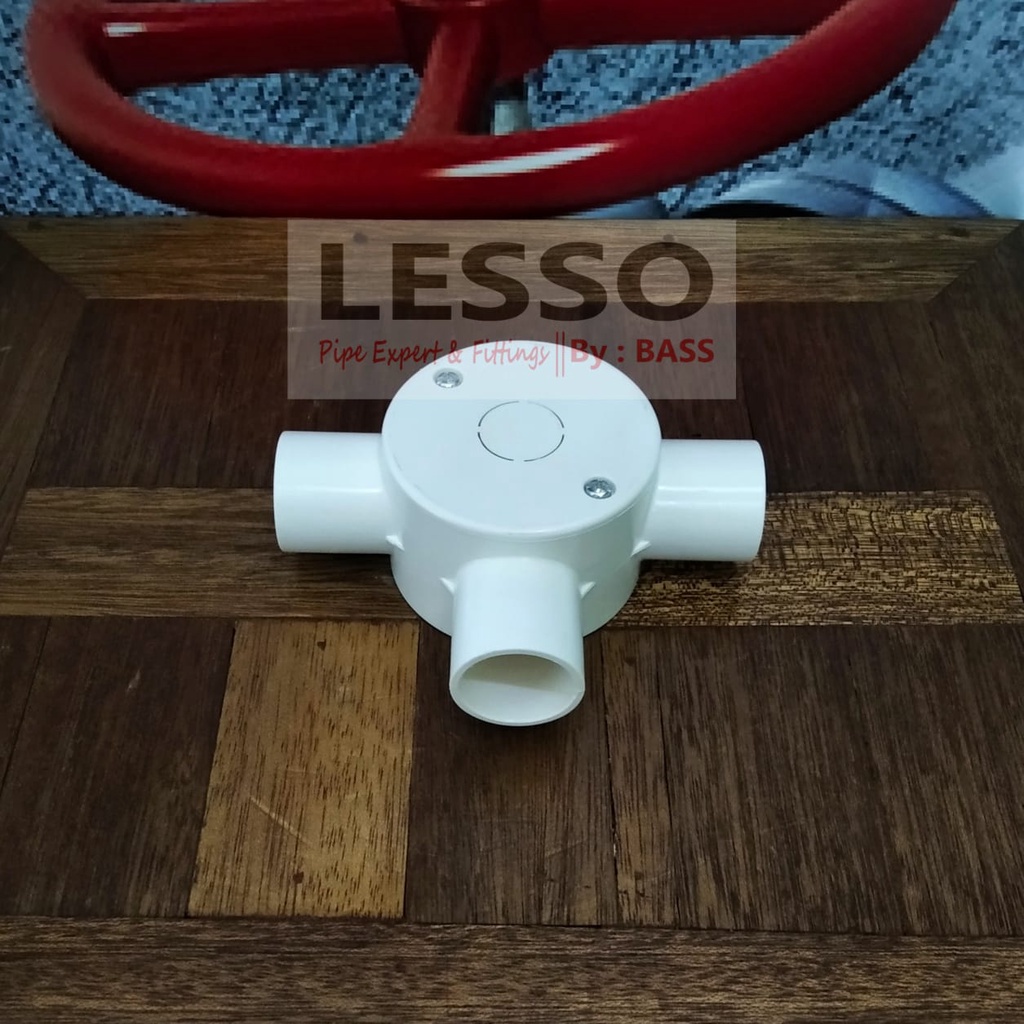 Jual 3 Way Tee Box Conduit LESSO 25mm 3/4