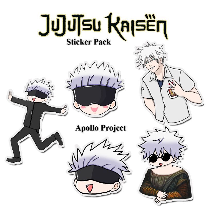 Jual Sticker Pack Jujutsu Kaisen Gojo Satoru Desain by Angga | Shopee ...